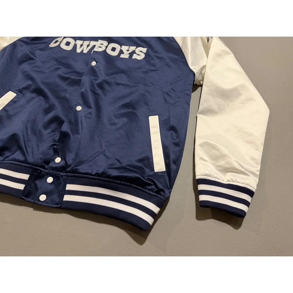 Mitchell & Ness Dallas Cowboys Jacket Mens XL Blue NEW Satin Varsity Throwback